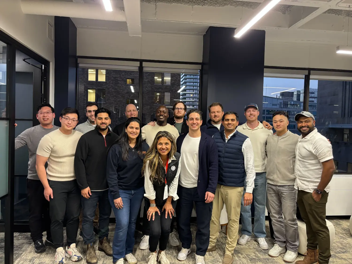 Members of our Canada team gathered in a collaborative workspace to foster innovation and cross-functional unity.