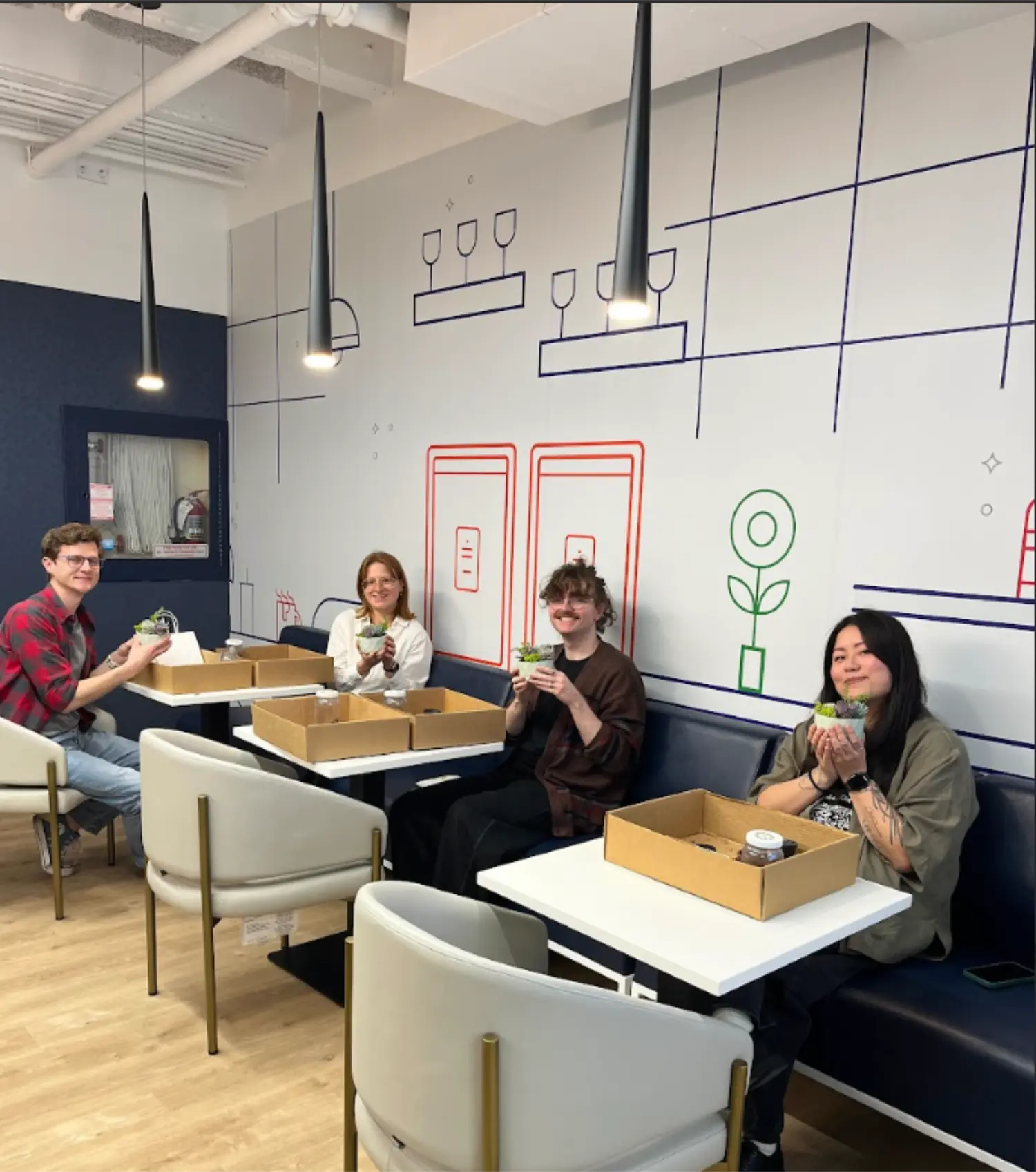 Canada Toasters participating in a wellness-focused creative workshop at our Toronto office hub.
