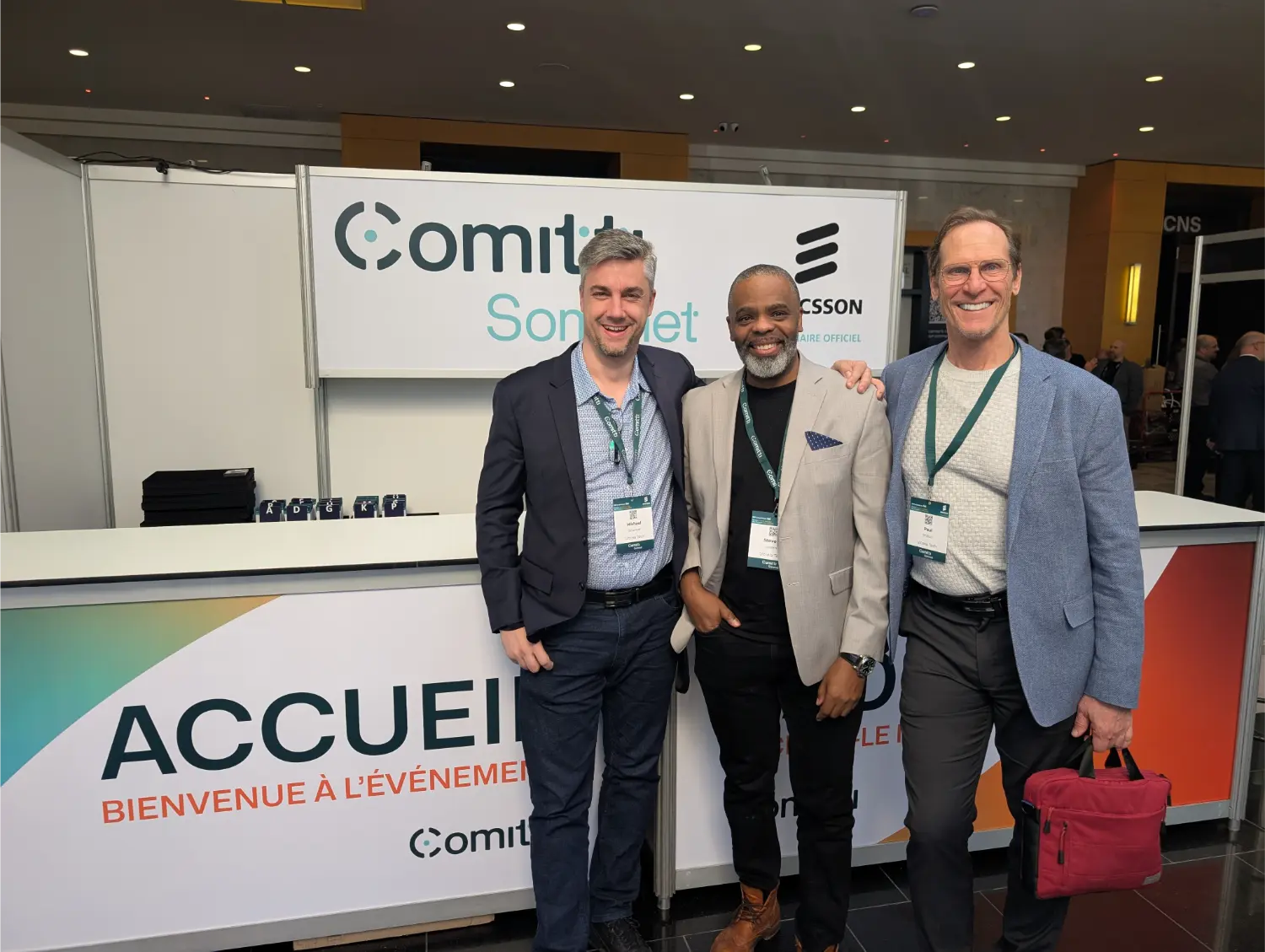 Ultreia at the Comitti event in 2026. Engaging with Quebec's IT leadership community.