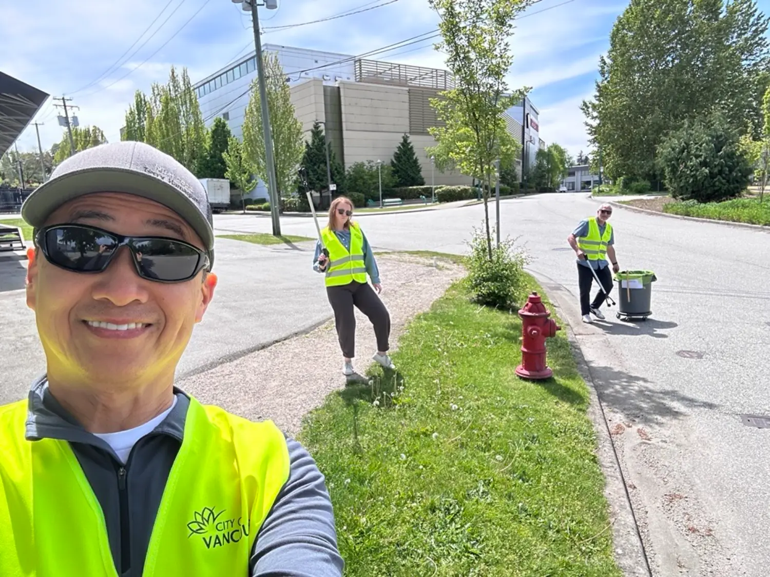 Team members volunteering in the “Adopt a Block” initiative.