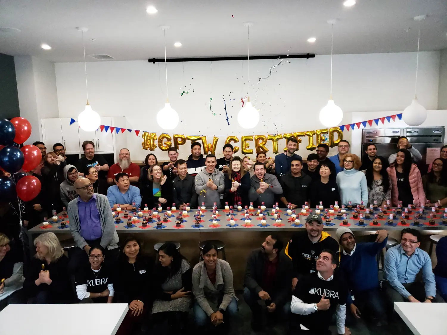 KUBRA-employees-celebrating-their-GPTW-win-in-style