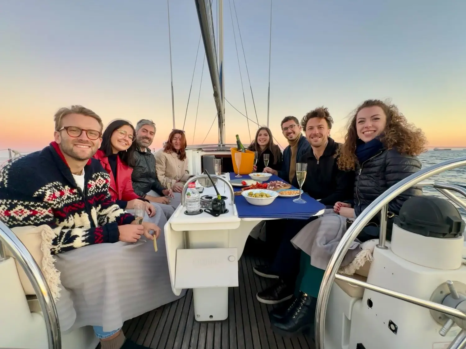 The team in Spain celebrated the 2024 holiday season with a boat ride.