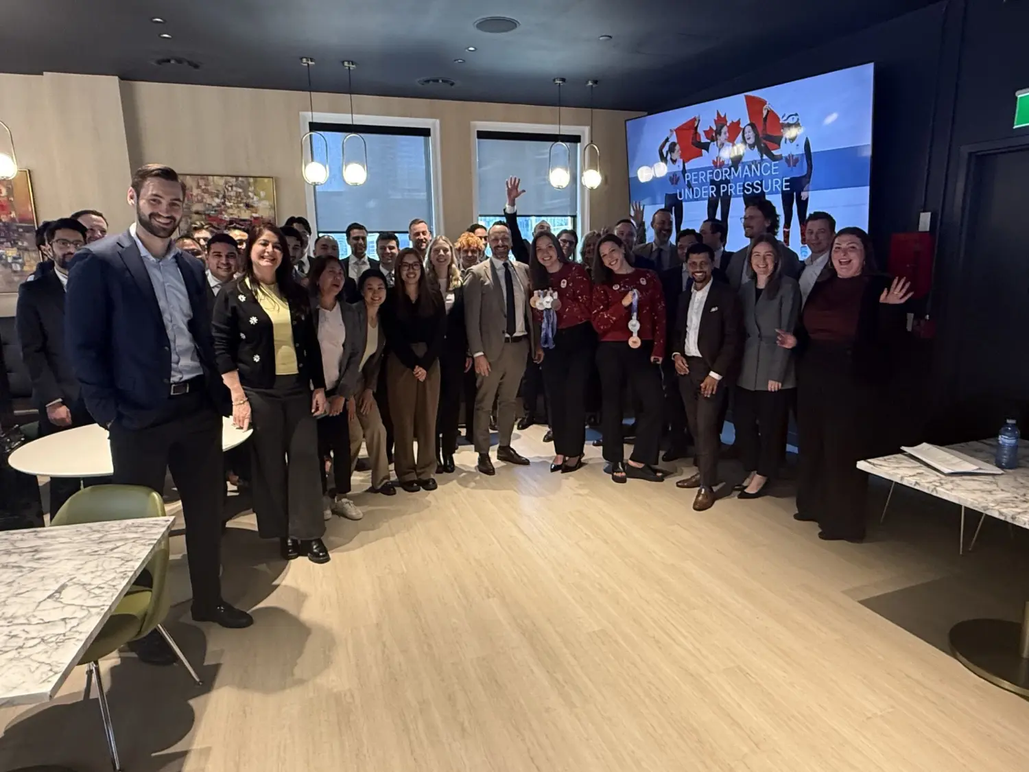 Cameron Stephens hosted a lunch and talk with Olympic Skating Gold Medalists