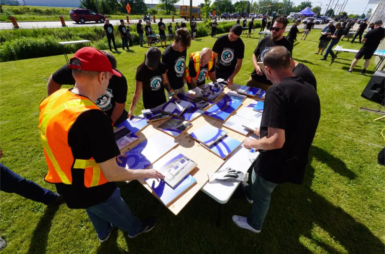Team building contests during our 30th anniversary Employee Appreciation Event - the Great Glazier Challenge!