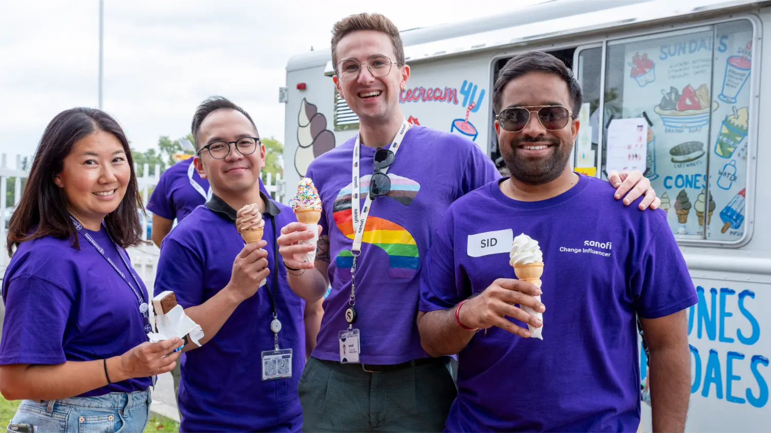 Enjoying ice cream days in the summer