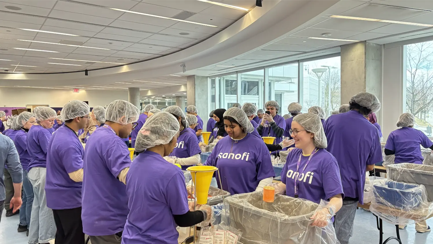 Co-op students supporting communities through the Sanofi for Good – Rise Against Hunger initiative