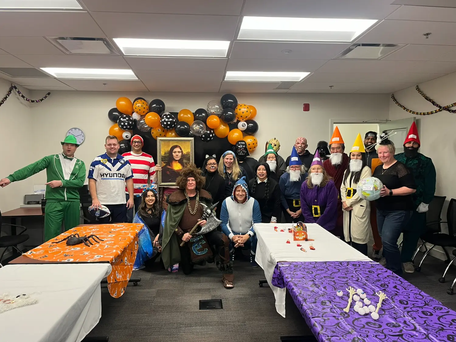 Our Halloween party brings out everyone’s creativity, complete with costumes, prizes, a catwalk, and plenty of treats!