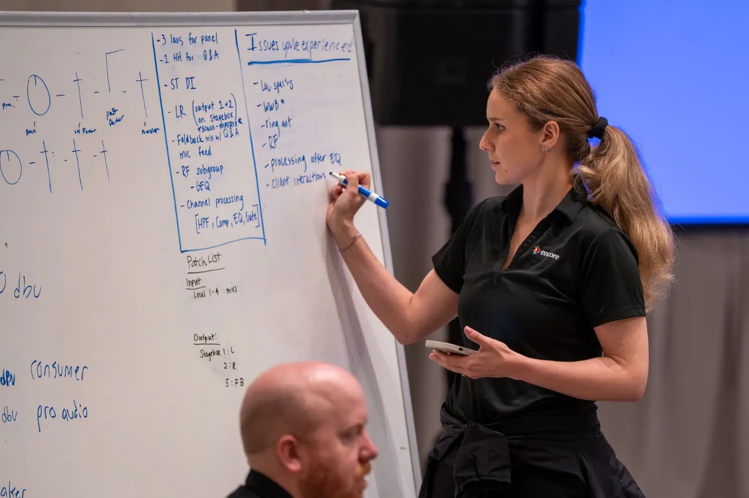 Team Members Receiving Hands-On Event Technology Training or Team Members Training with Event Technology