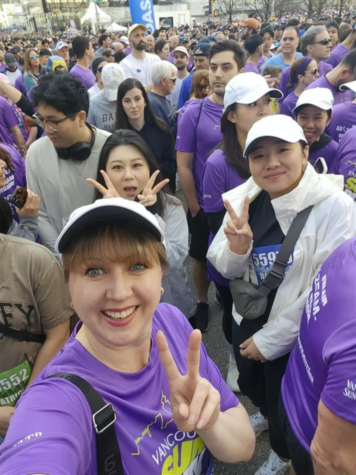 Showing our community spirit at the SunRun in Vancouver