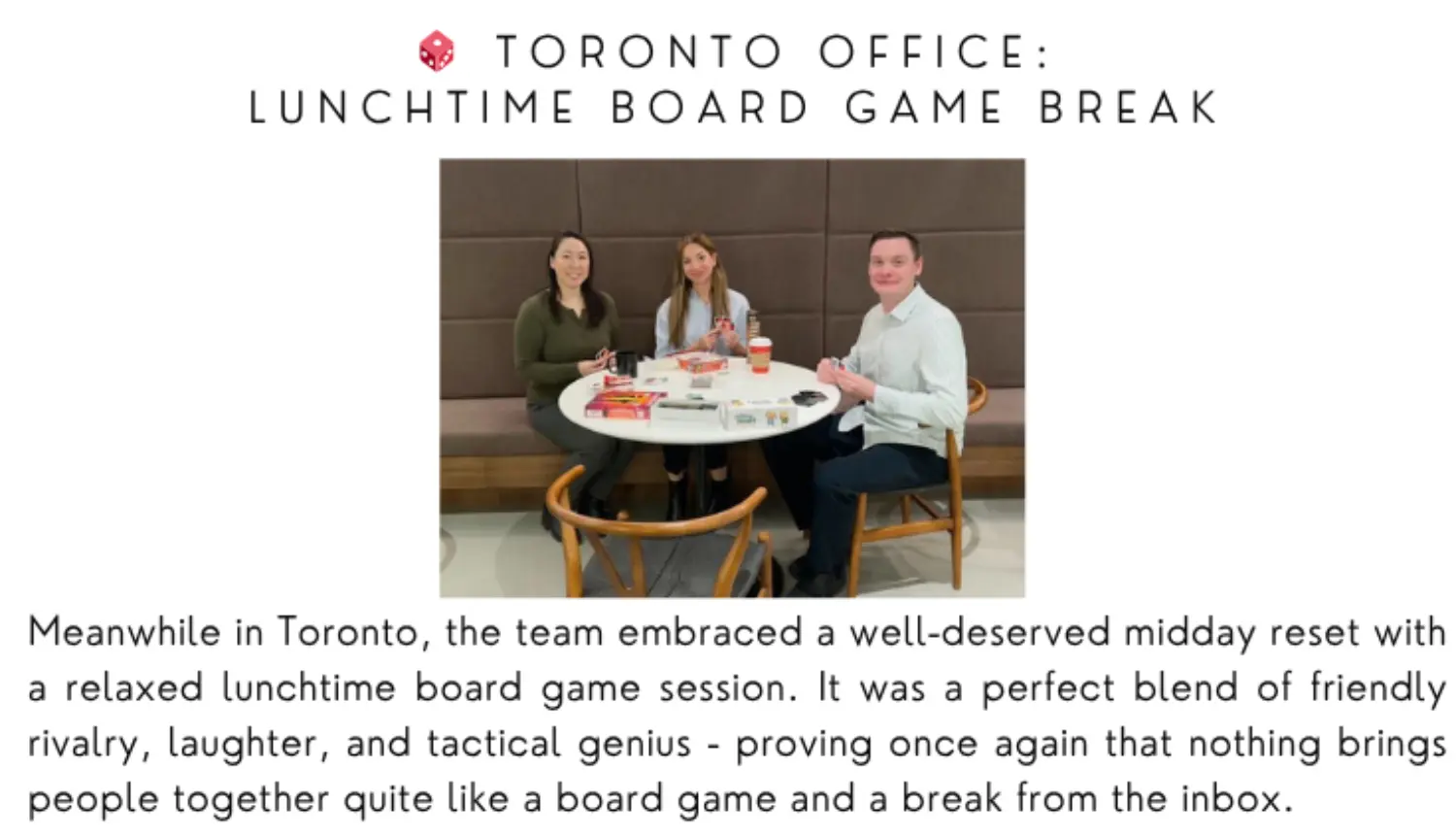 Board games at lunch