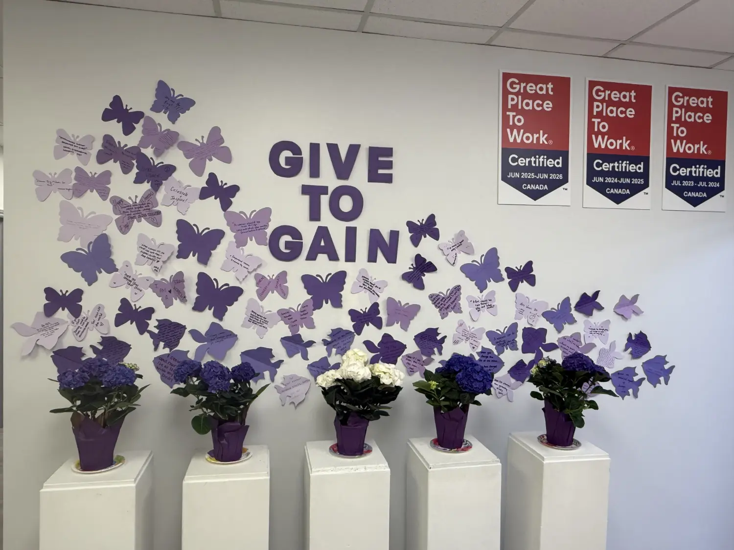 Celebrating International Women’s Day with a mural created from messages shared by all employees.