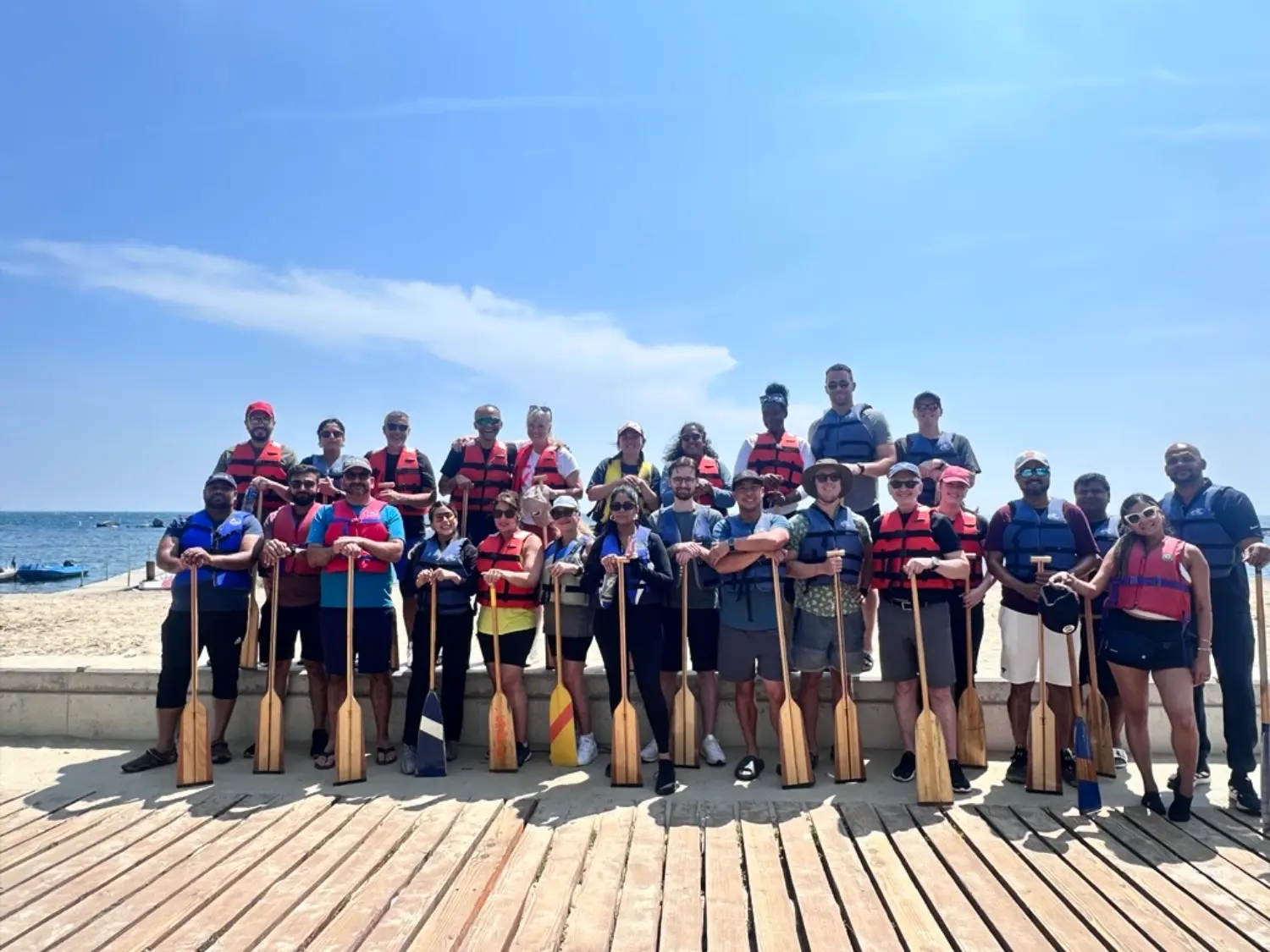 Allianz Commercial Canada team at the Dragon boat race