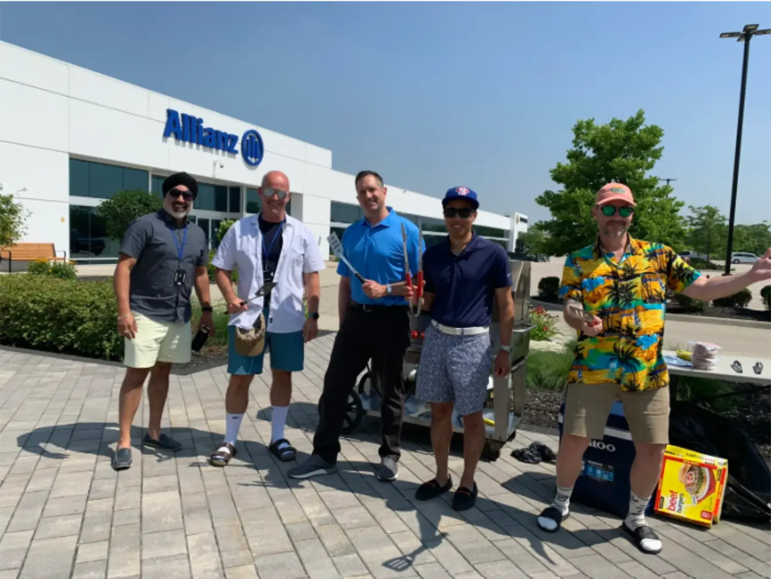 Summer barbecue hosted by Allianz VIBE that promotes fun, friendship, and unity through employee-sponsored social events