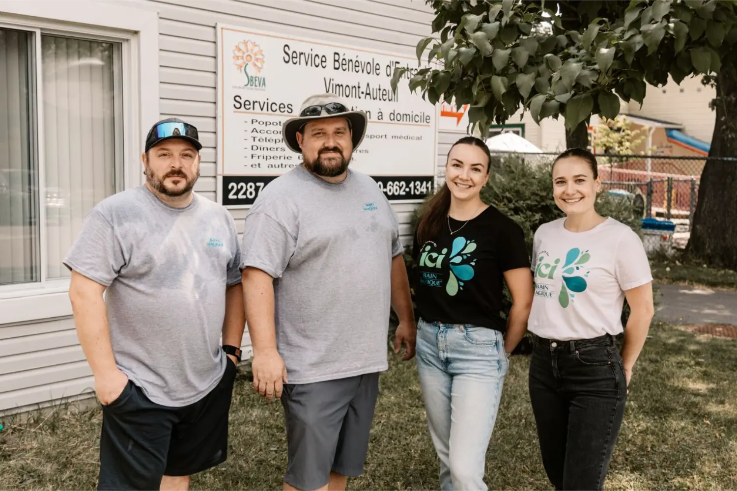 Team participating in volunteer work for a local nonprofit organization.