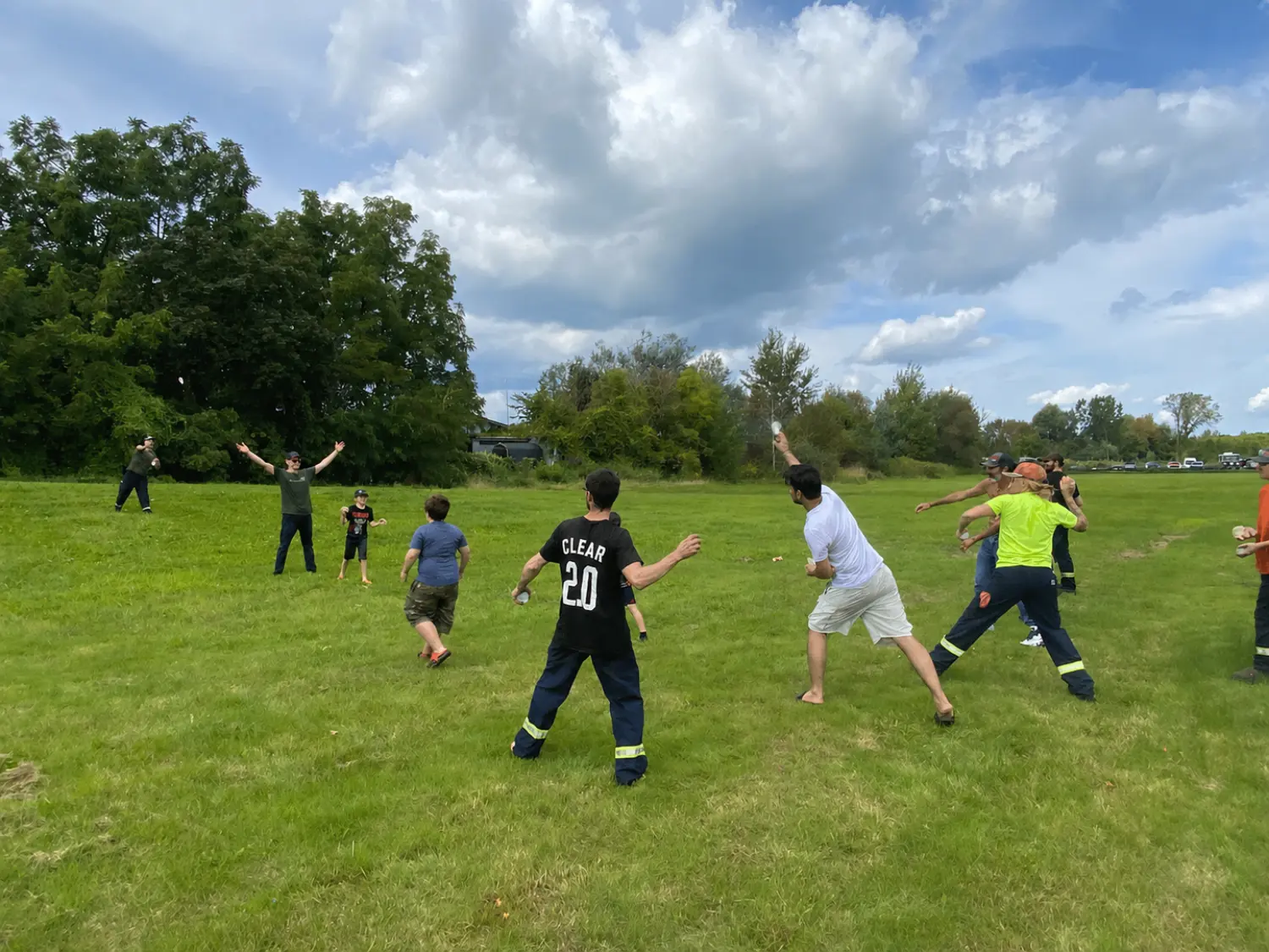 The Keswick team has a little fun with a water balloon fight.  Time to hit the manager!