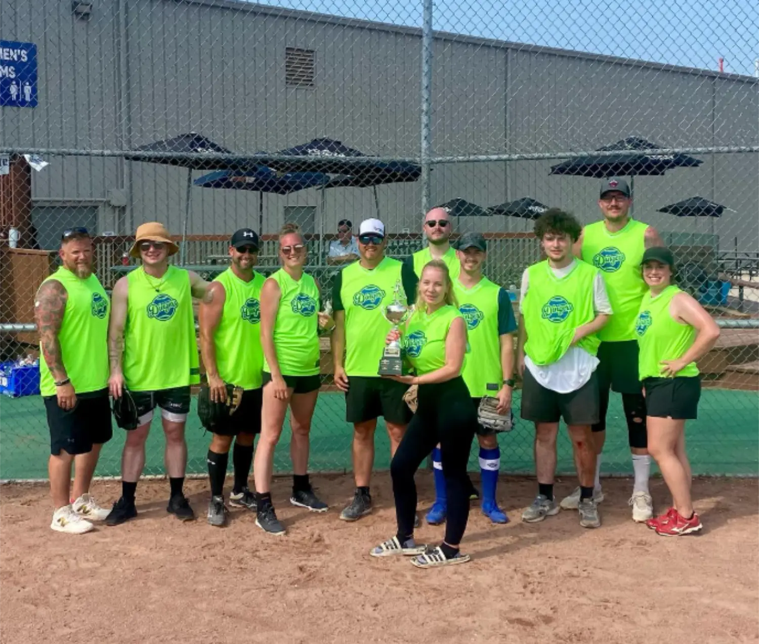 Bringing home the championship at the 2025 Mutual Slo Pitch Tournament.