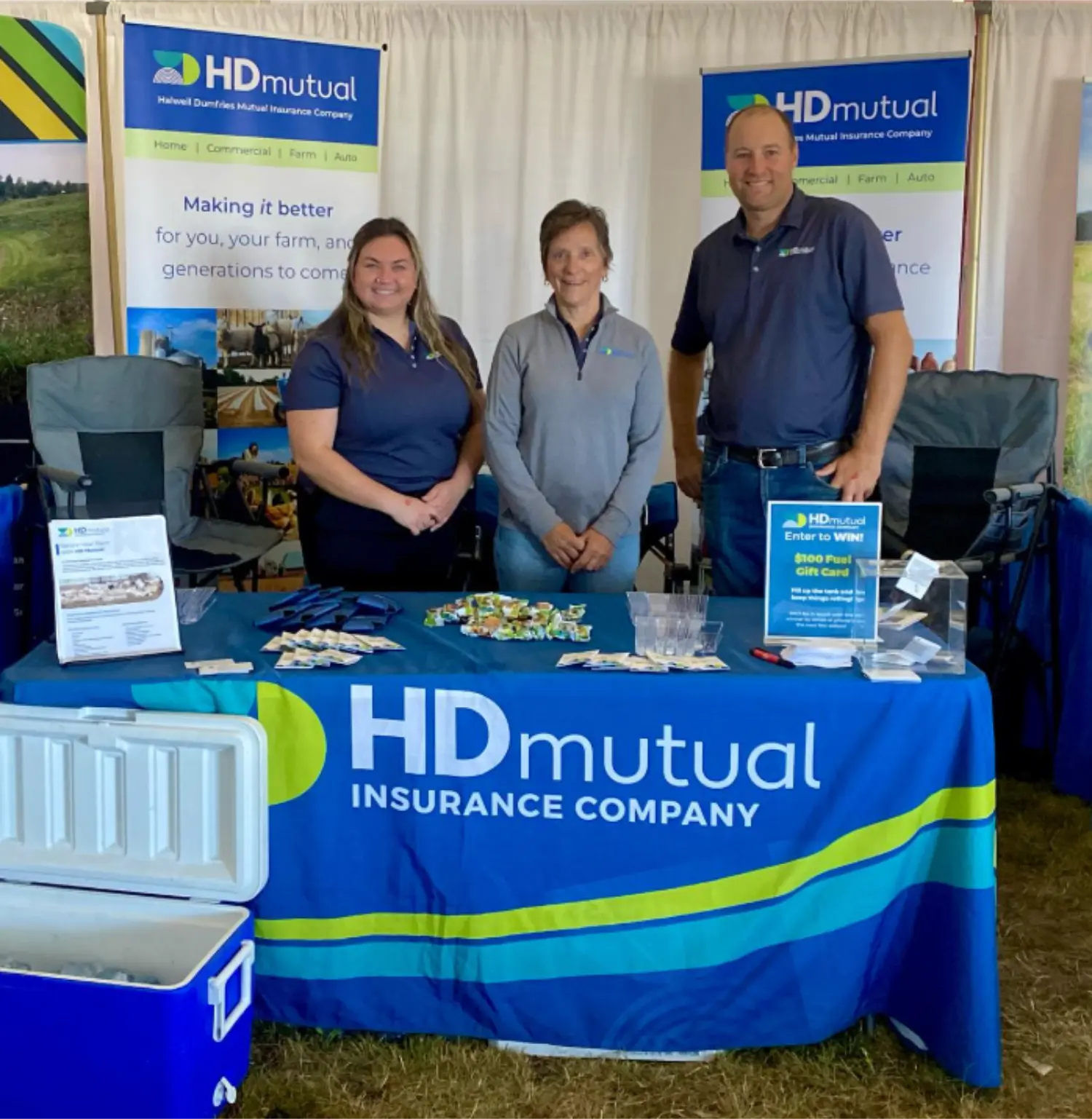 Representing HD Mutual at Canada's Outdoor Farm Show.
