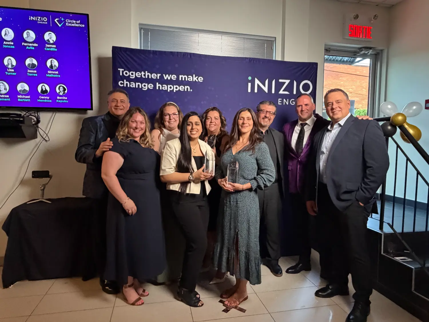 Inizio Engage Canada Circle of Excellence Winners and Senior Leadership
