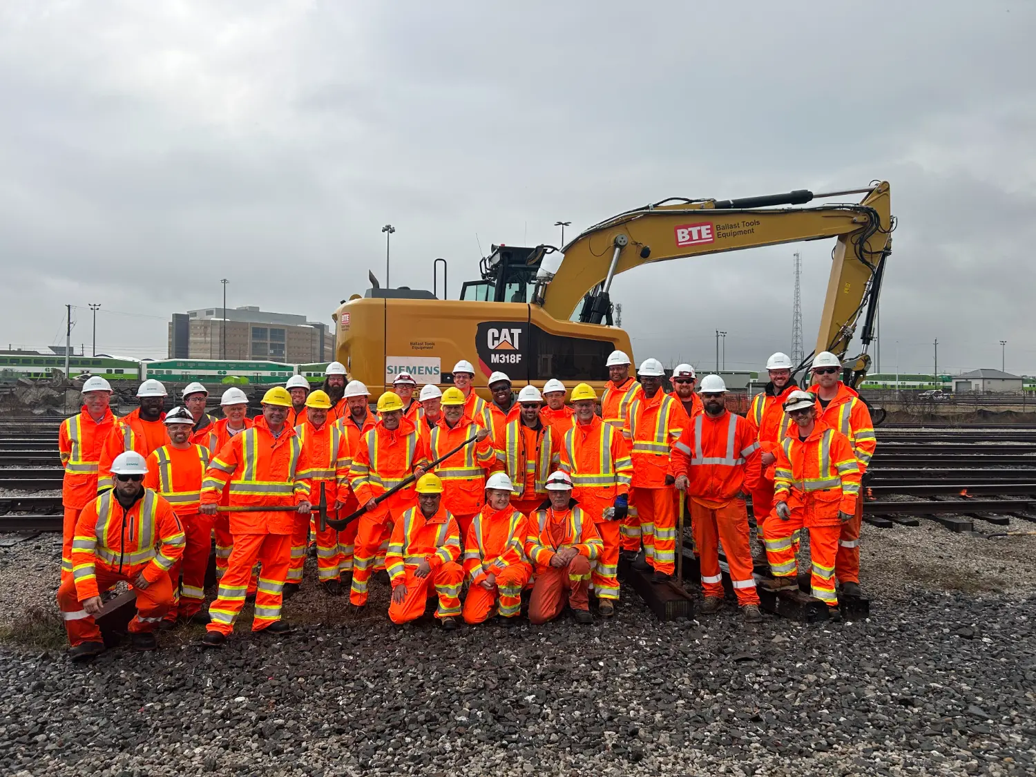 Some of our many dedicated service professionals who work tirelessly on rail infrastructure throughout Canada.