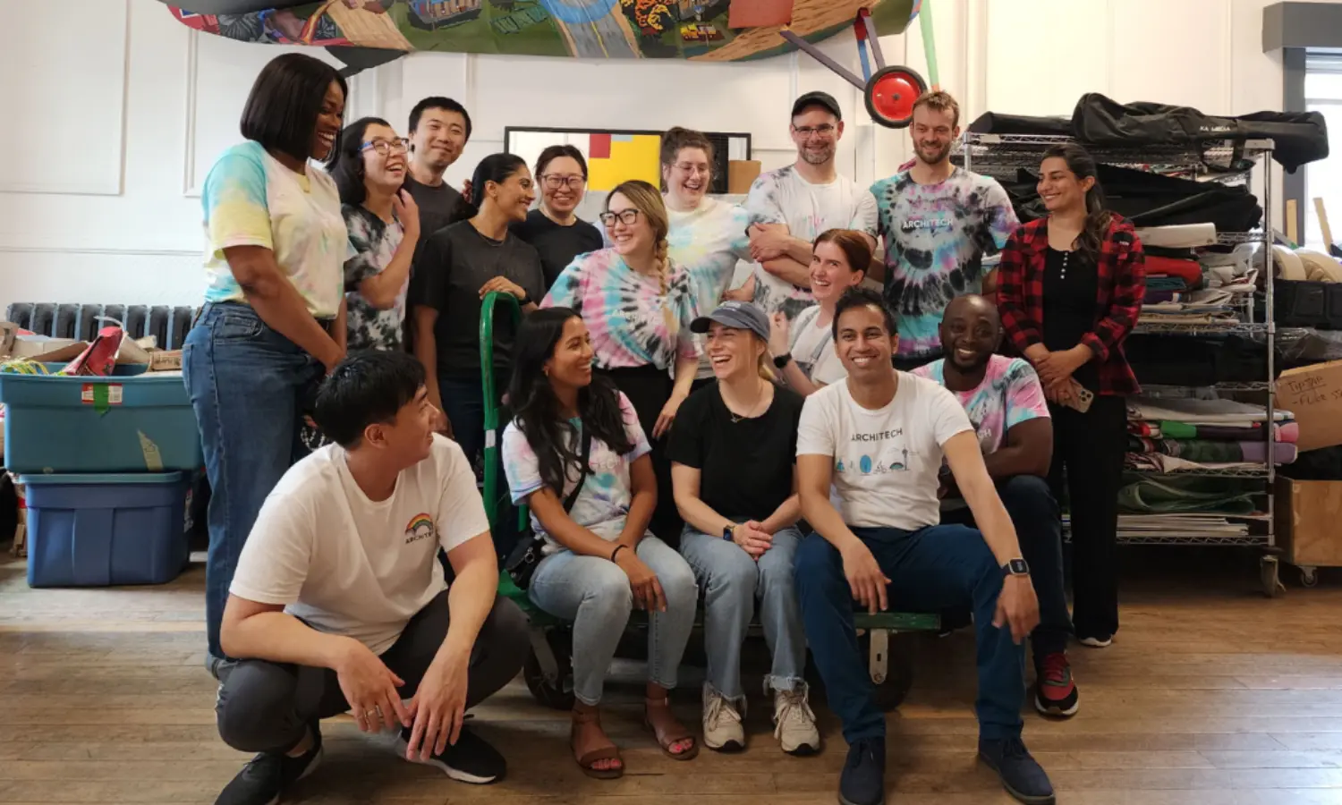 Each year, the team volunteers with The 519 to support the Green Space Festival and Toronto’s Pride community.