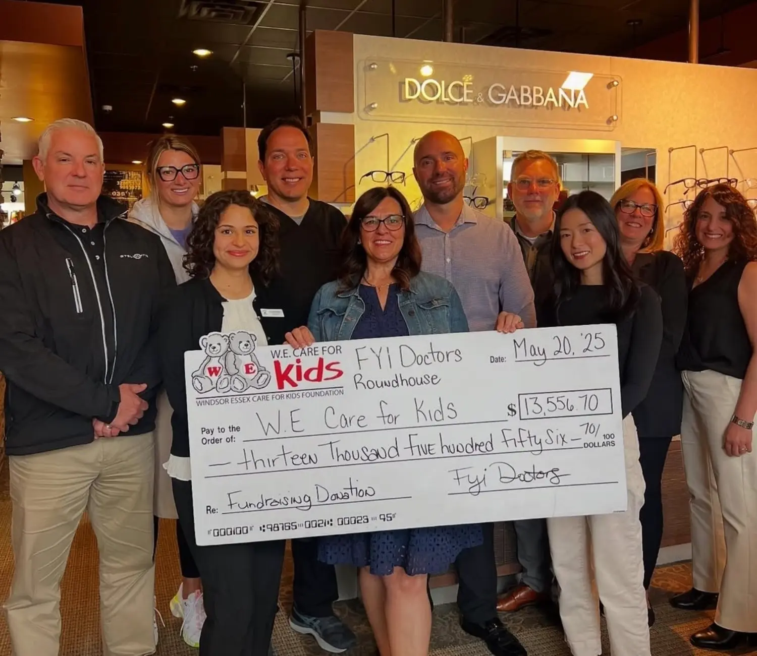 Our team from FYidoctors - Windsor - Roundhouse raising money for their charity of choice during ELM 2025.