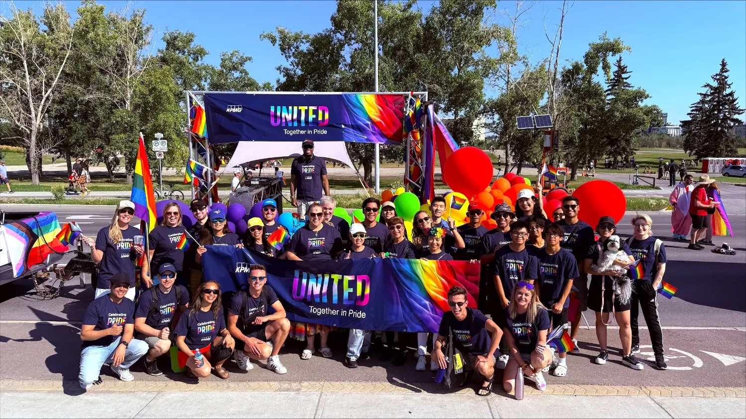 Calgary Pride @ KPMG Network and allies at the 2025 Calgary Pride Parade
