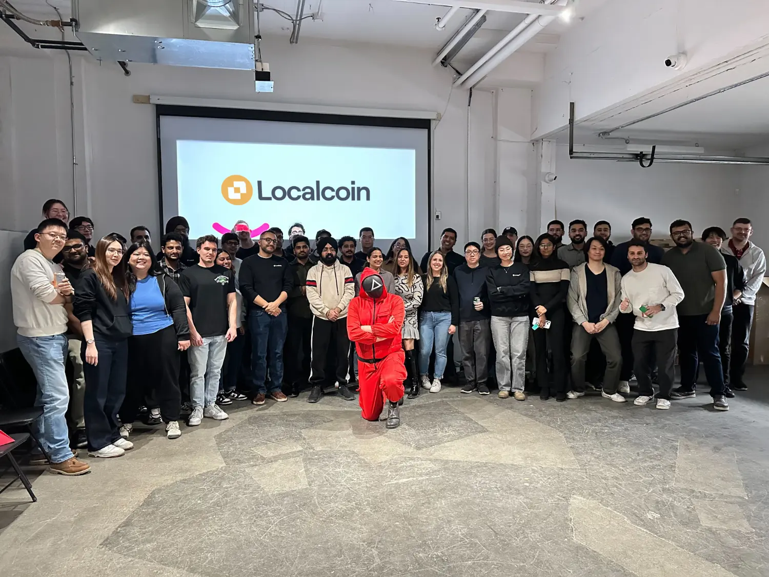Our team coming together for a Squid Game-inspired event filled with teamwork, laughter, and lots of fun