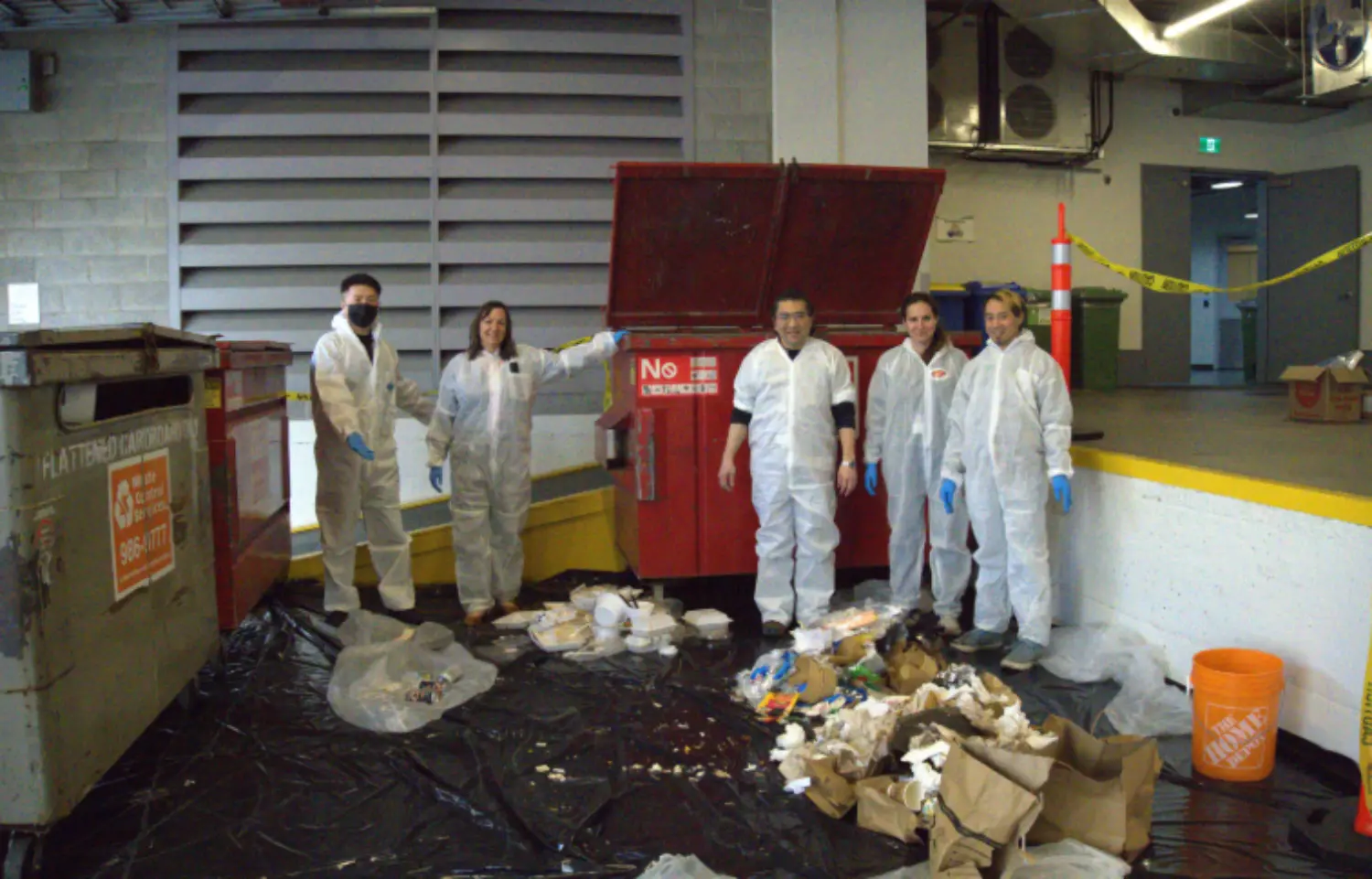 Green Team honoured Earth Day by completing a dumpster dive of our office waste.