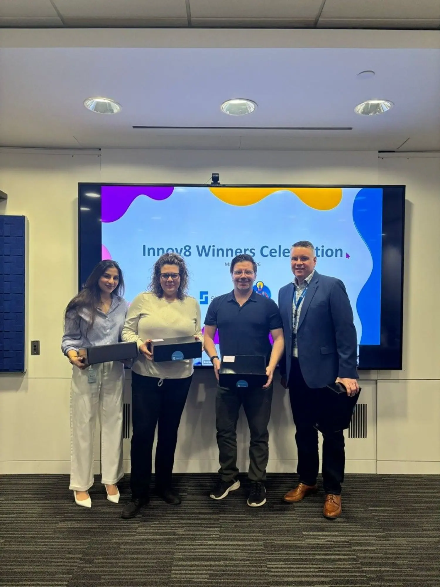 Winners of the second annual Symcor Innov8 Program, promoting collaborating and innovation.