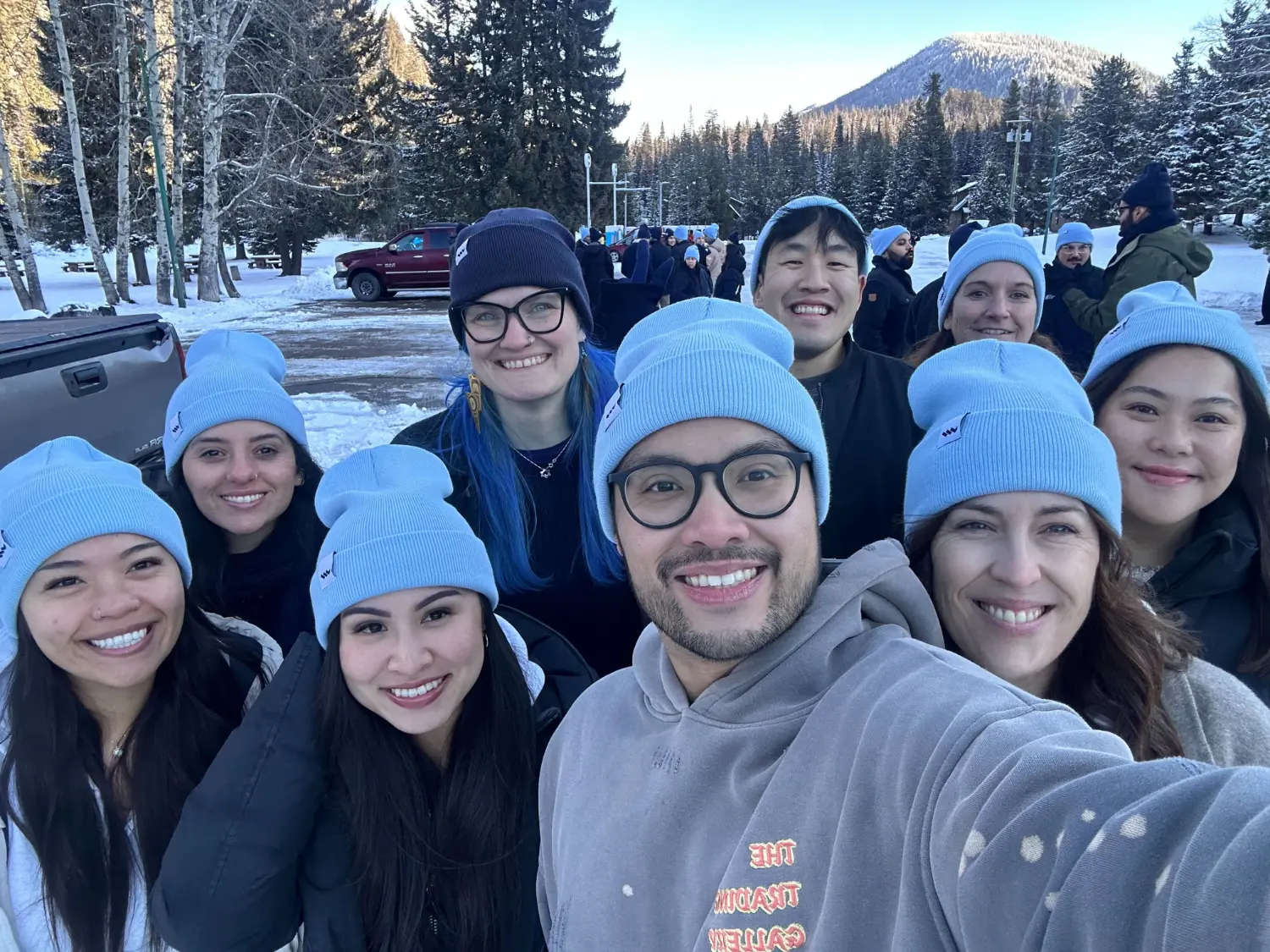 Snowshoeing: 10% grace, 90% trying not to trip over each other. ❄️🥾