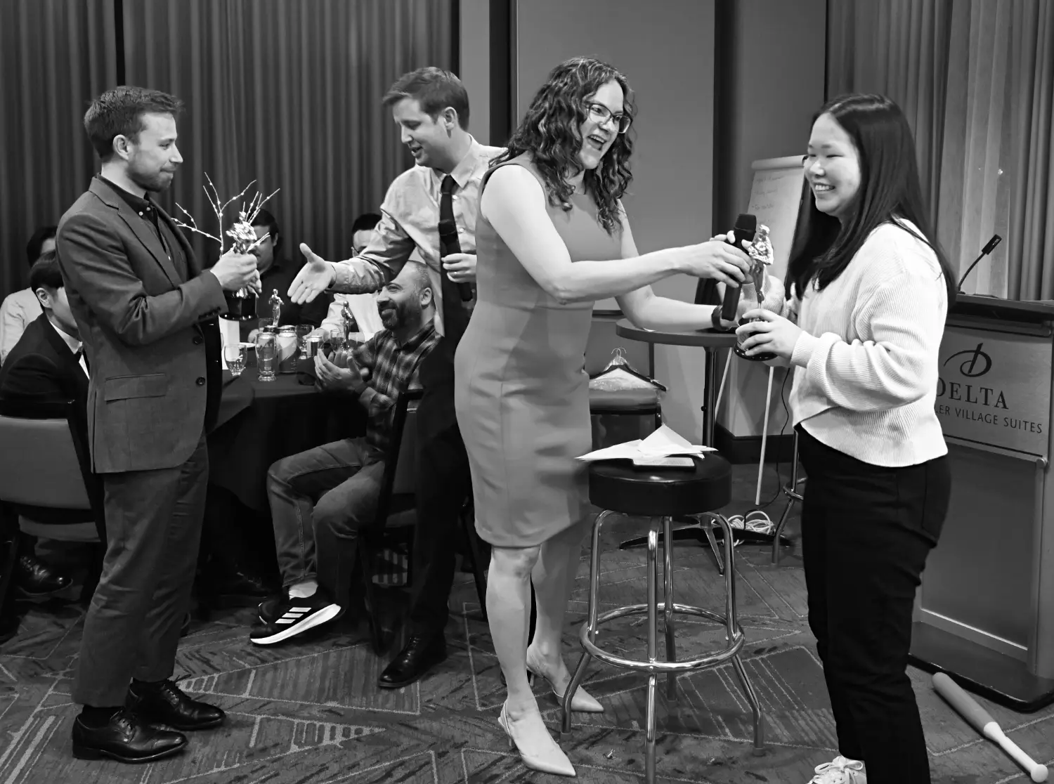 Team members are presented with their Invictus 'Oscars', a special way to acknowledge amazing contributions to the team.