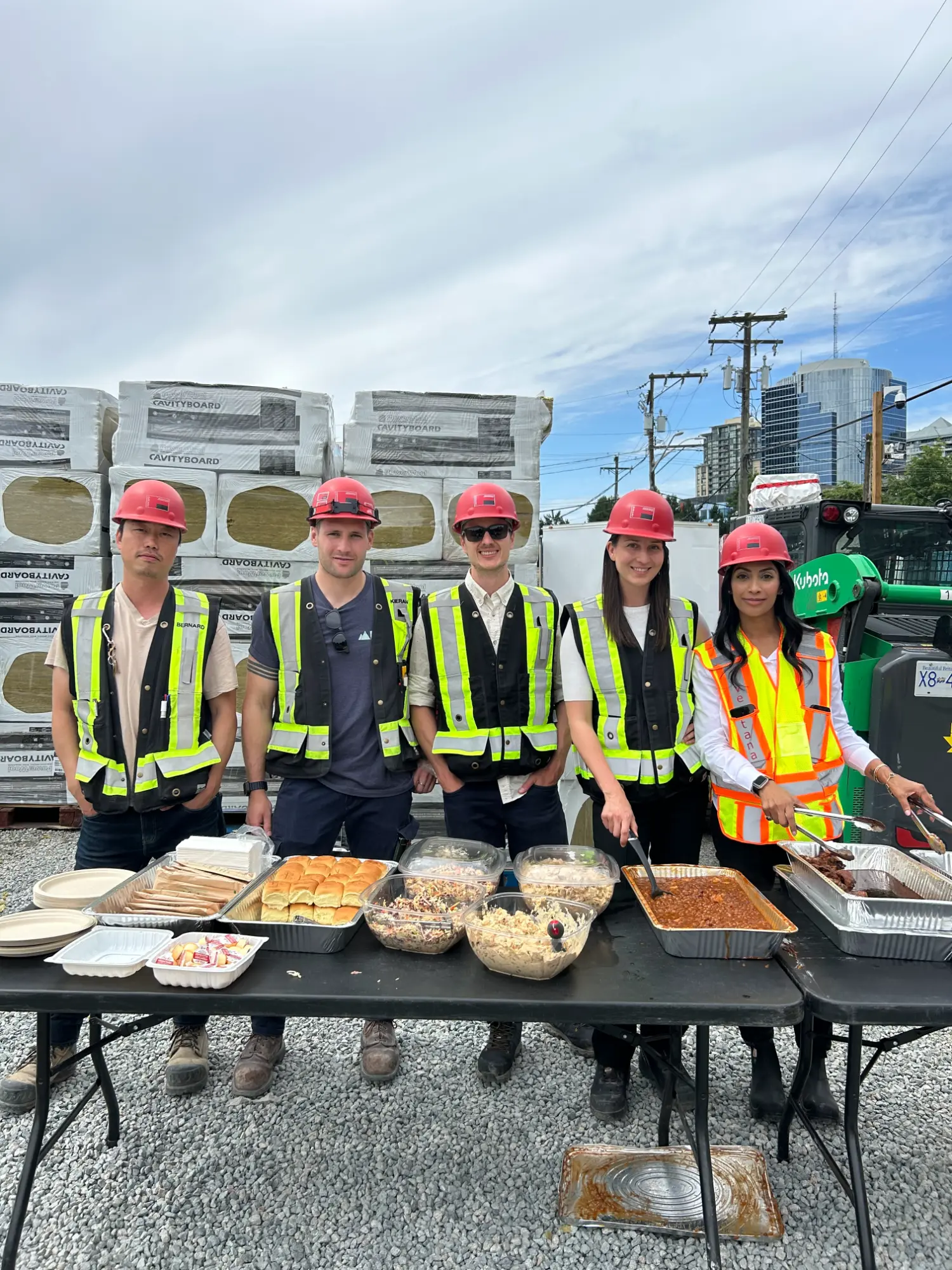 Our team serving up great eats on site!