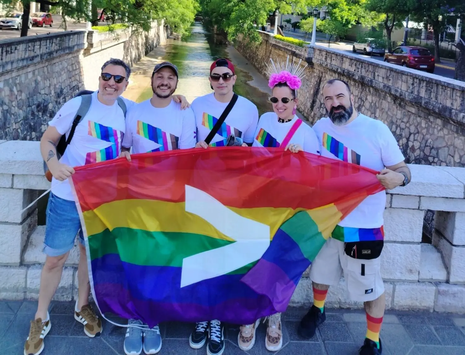 Championing inclusion during the Pride March celebration.