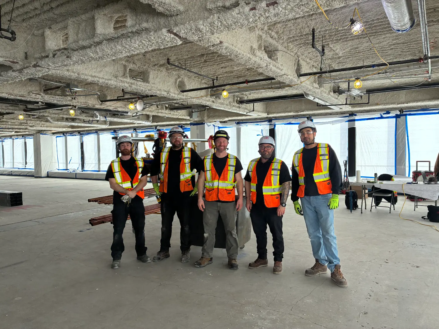 A CMS Group site team at one of our active projects Downtown Toronto