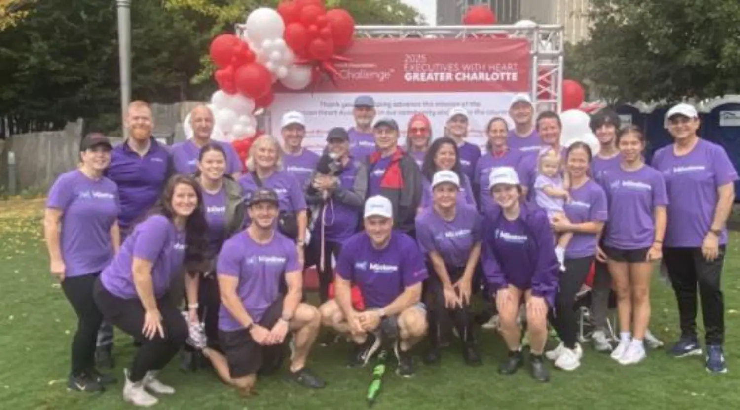 Milestone team at the AHA Heart Walk in Charlotte.