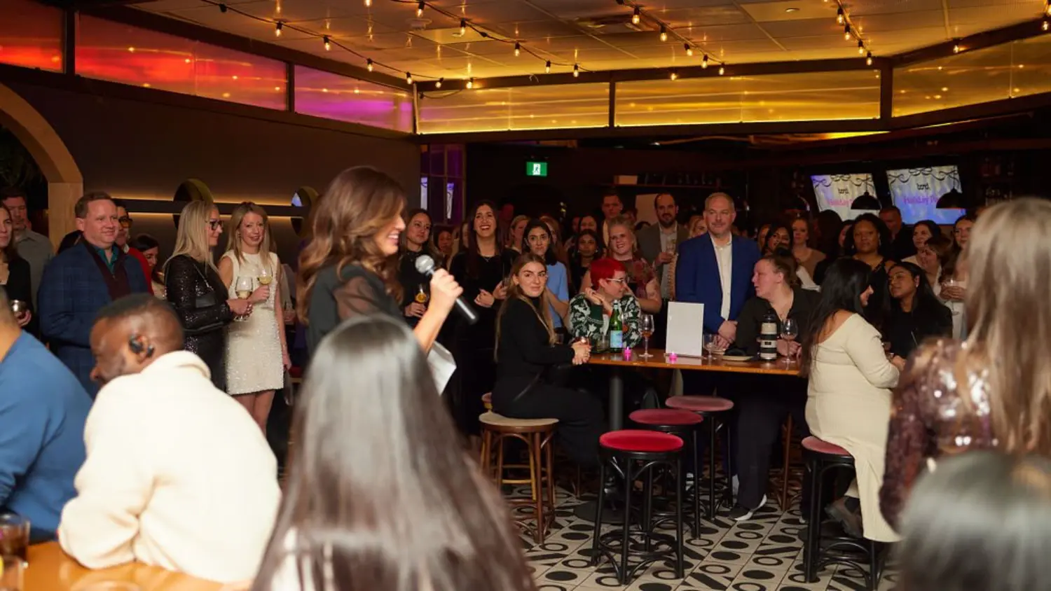 Morana, our CEO, addressing the team at our Toronto Holiday Party.