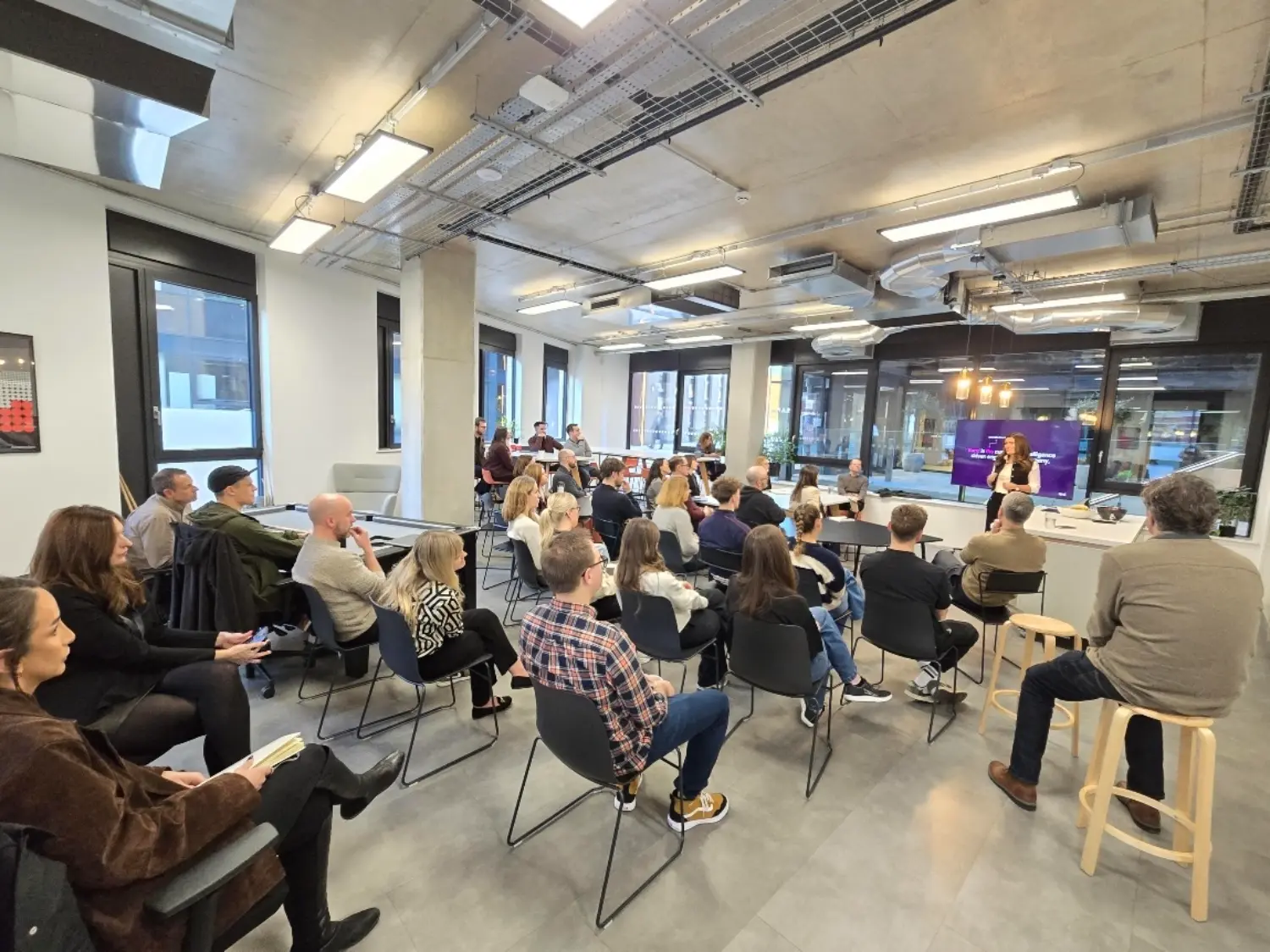 Bond leaders connecting with new team members in our UK office.