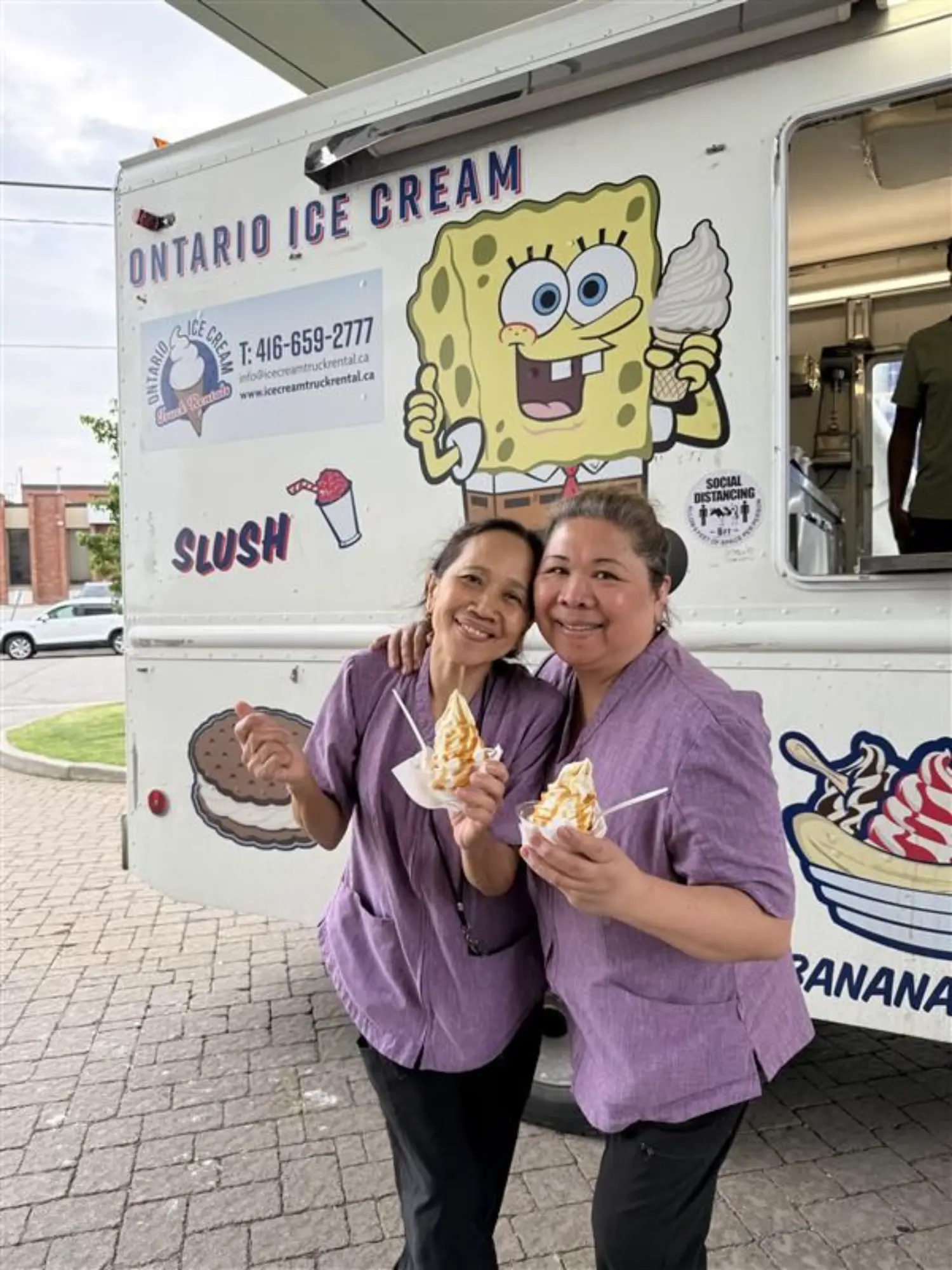 An ice cream truck visits Hilton Garden Inn Toronto Airport for Team Member Appreciation week.