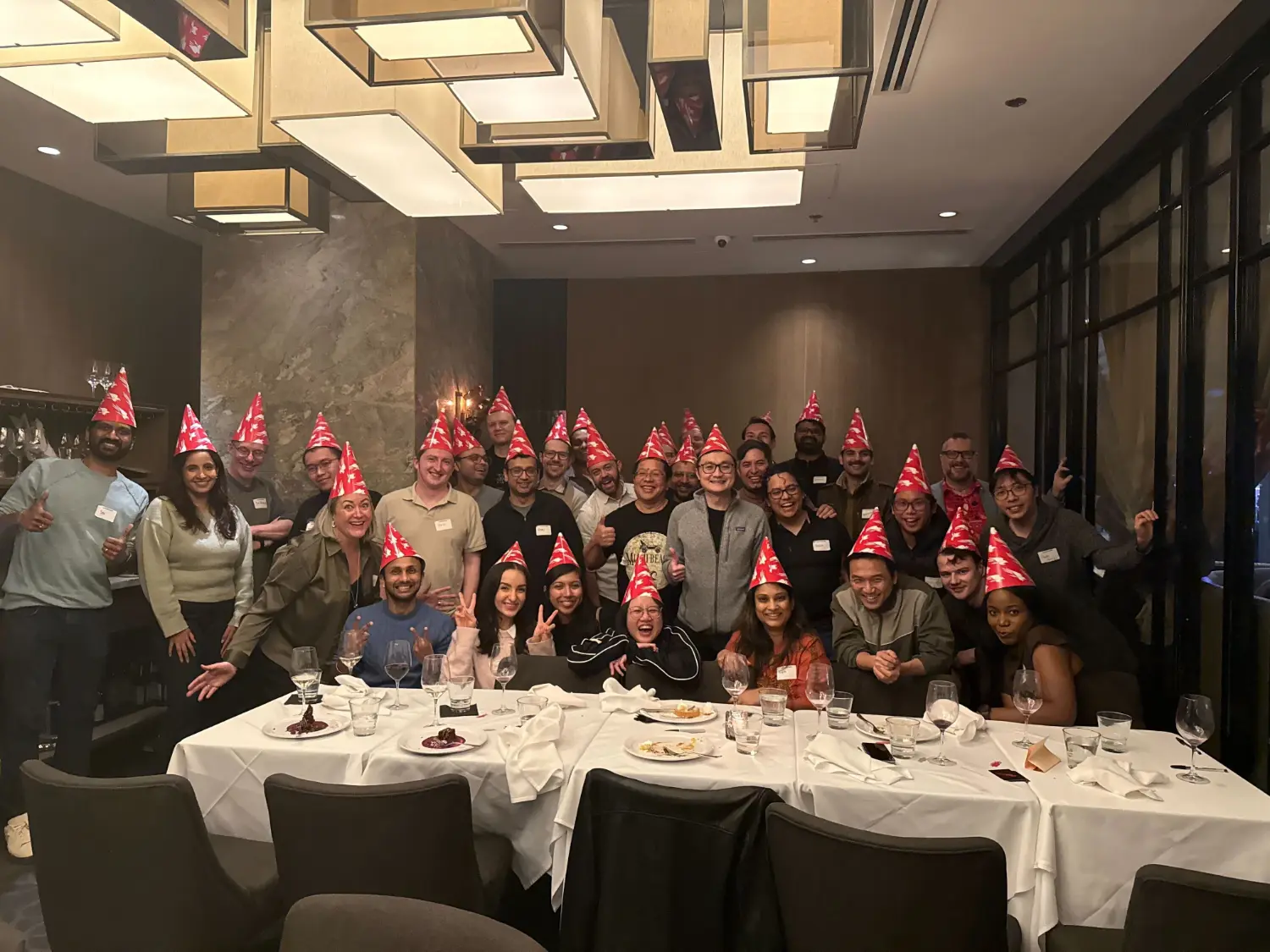 CrowdStrike employees in Toronto, Canada gather for a year-end celebration