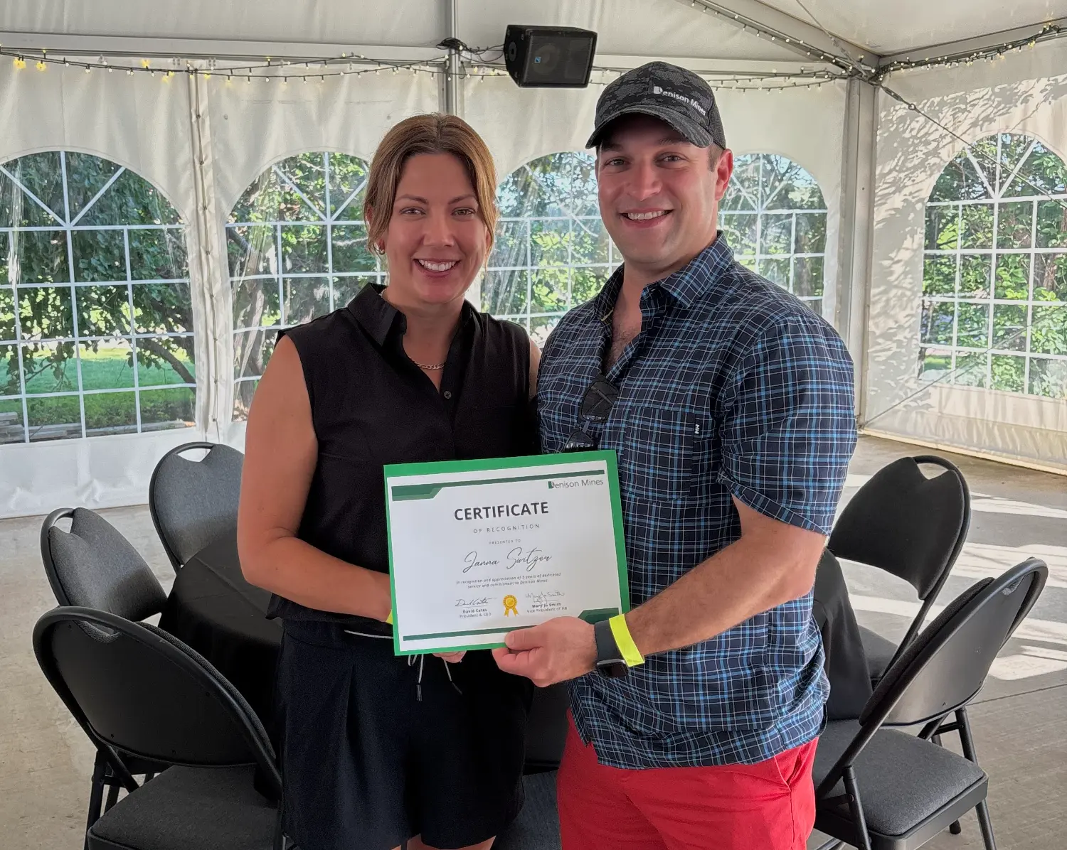 Employees are recognized for service milestone at Denison's annual summer celebrations.