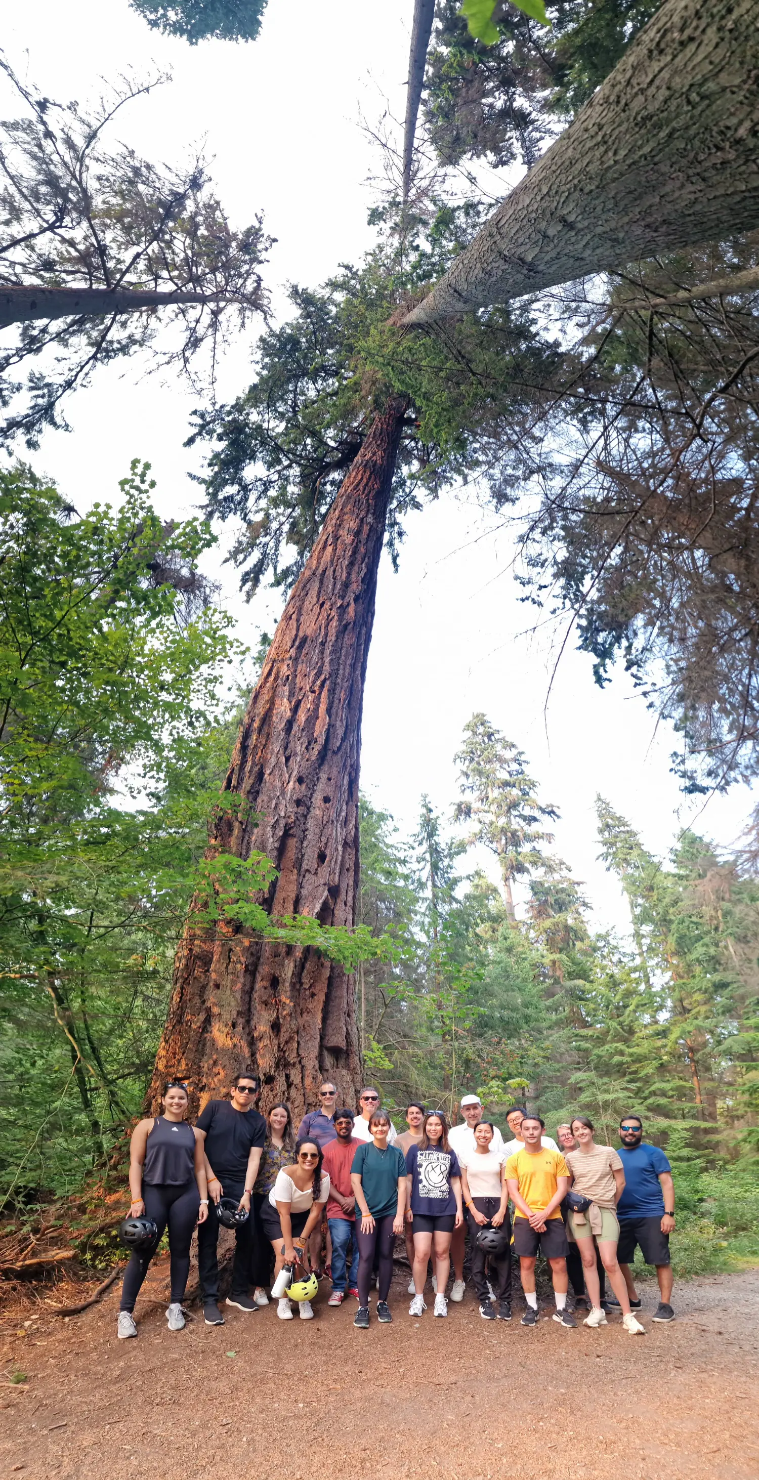 Our Canadian Insiders exploring Stanley Park by bike, taking in one of Vancouver's most iconic landmarks.