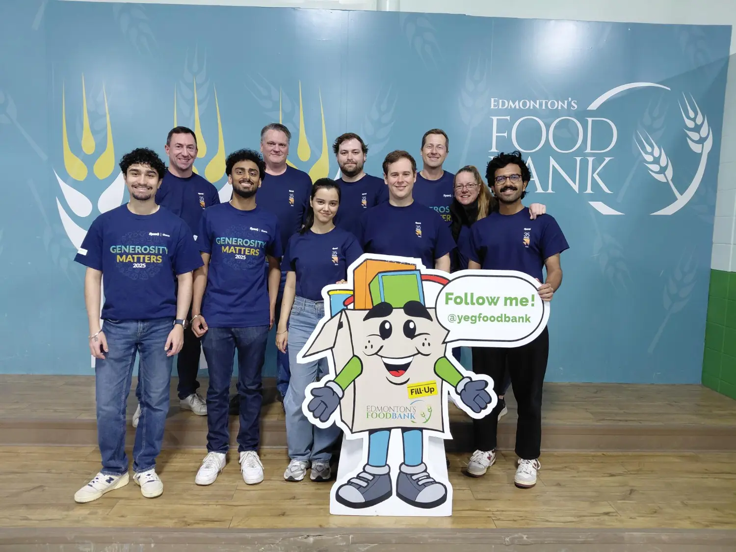 Ryan team members volunteer at Edmonton’s Food Bank on RyanSHARES Day 2026.