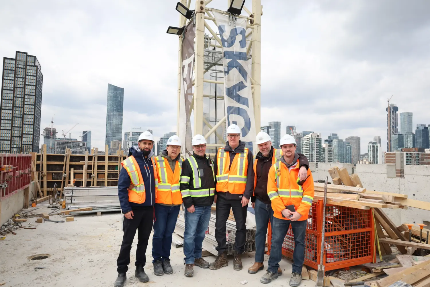 307 Sherbourne Topping Off Site Team Group Photo