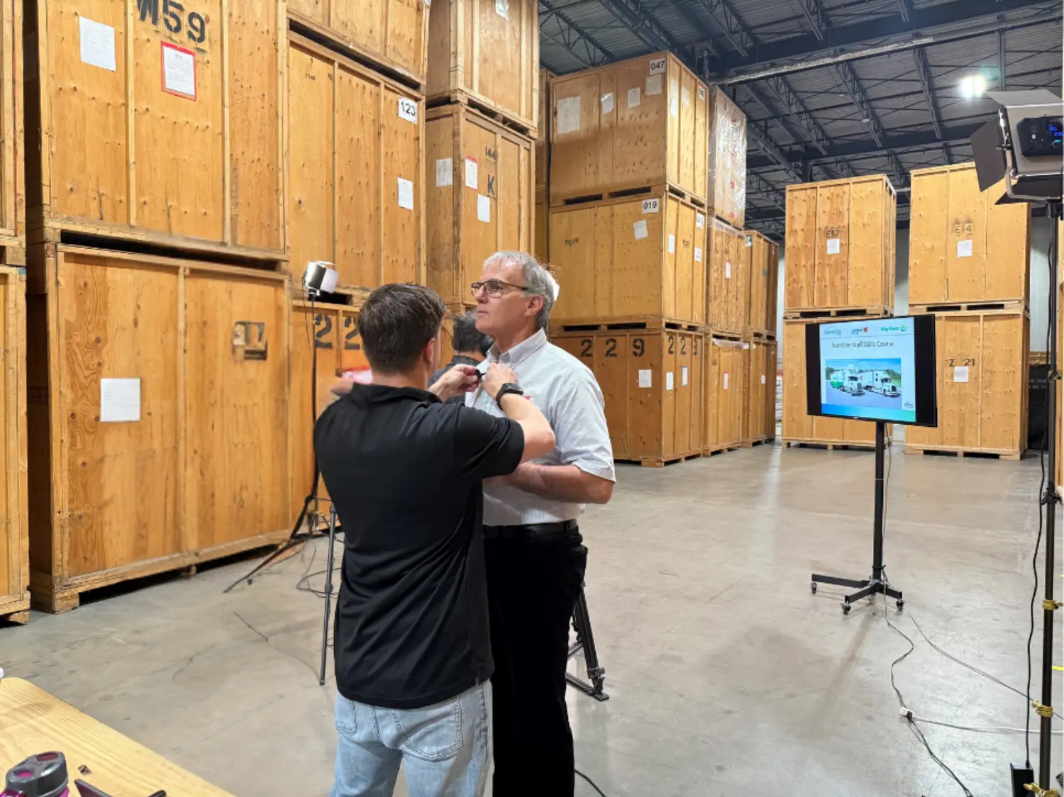 Behind the scenes of our latest training video production.