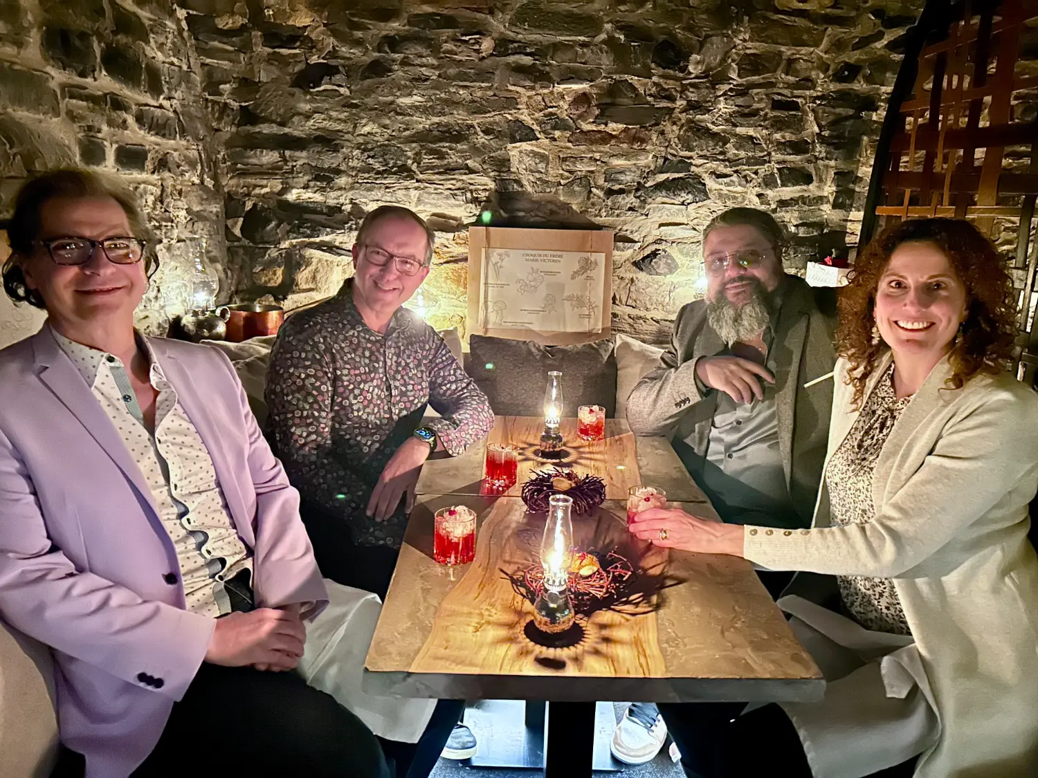 Celebrating a colleague's 20th anniversary at Present at the Michelin star restaurant Tanière³
