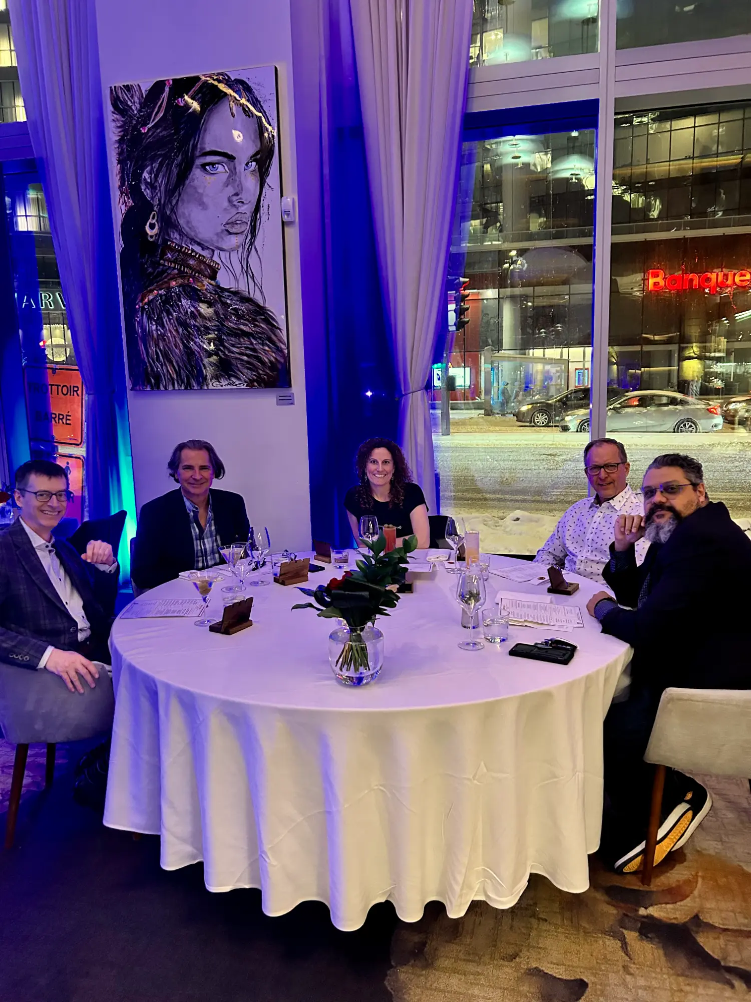 Celebrating a colleague's 20th anniversary at Present at the Michelin star restaurant Jérôme Ferrer
