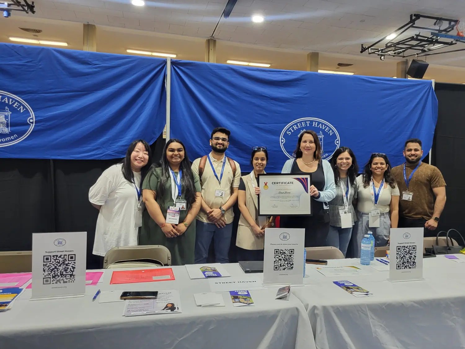 Street Haven team participating in a Social Services Career Fair at the Toronto Metropolitan University
