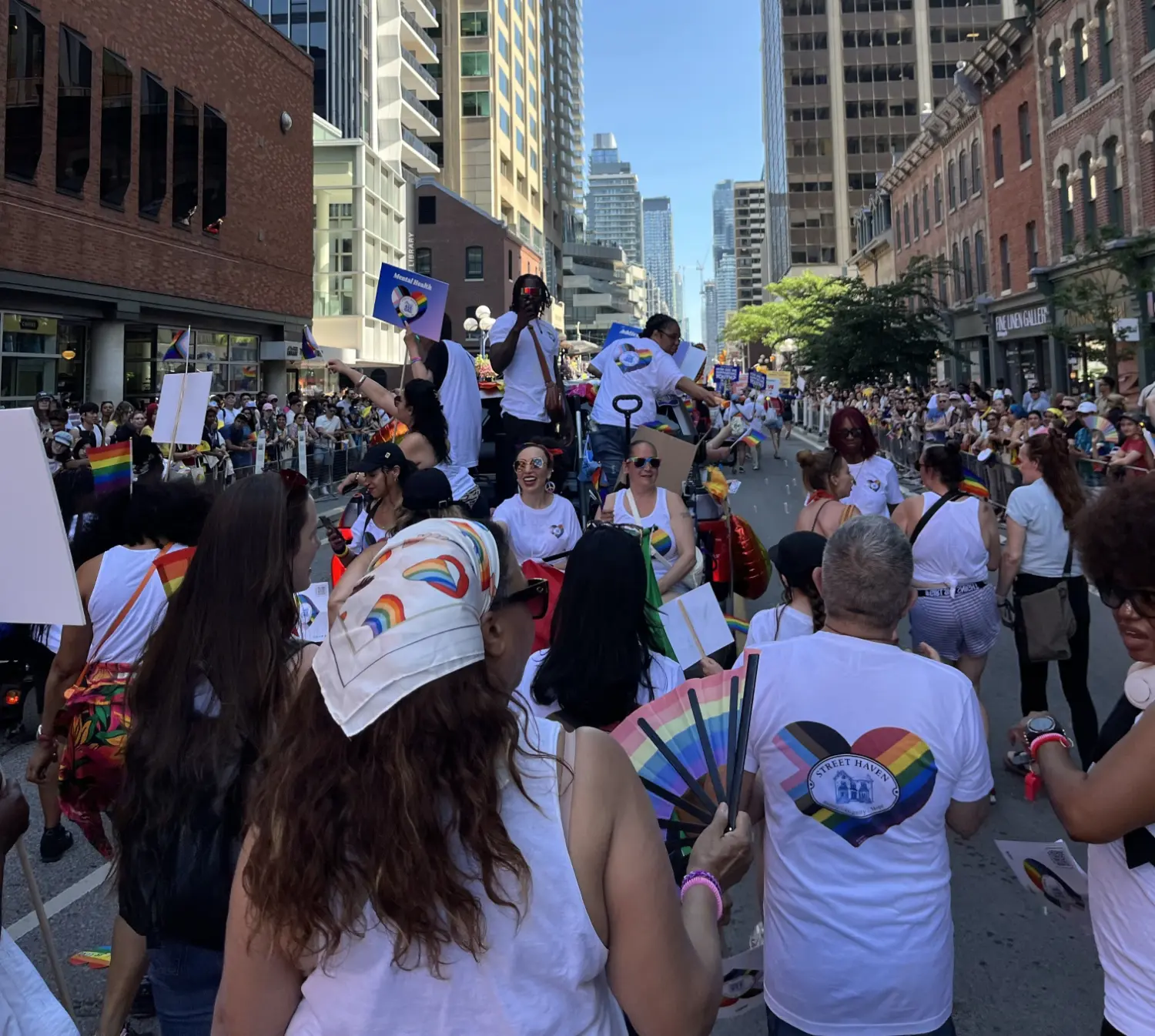 Street Haven team participating at the Toronto Pride March
