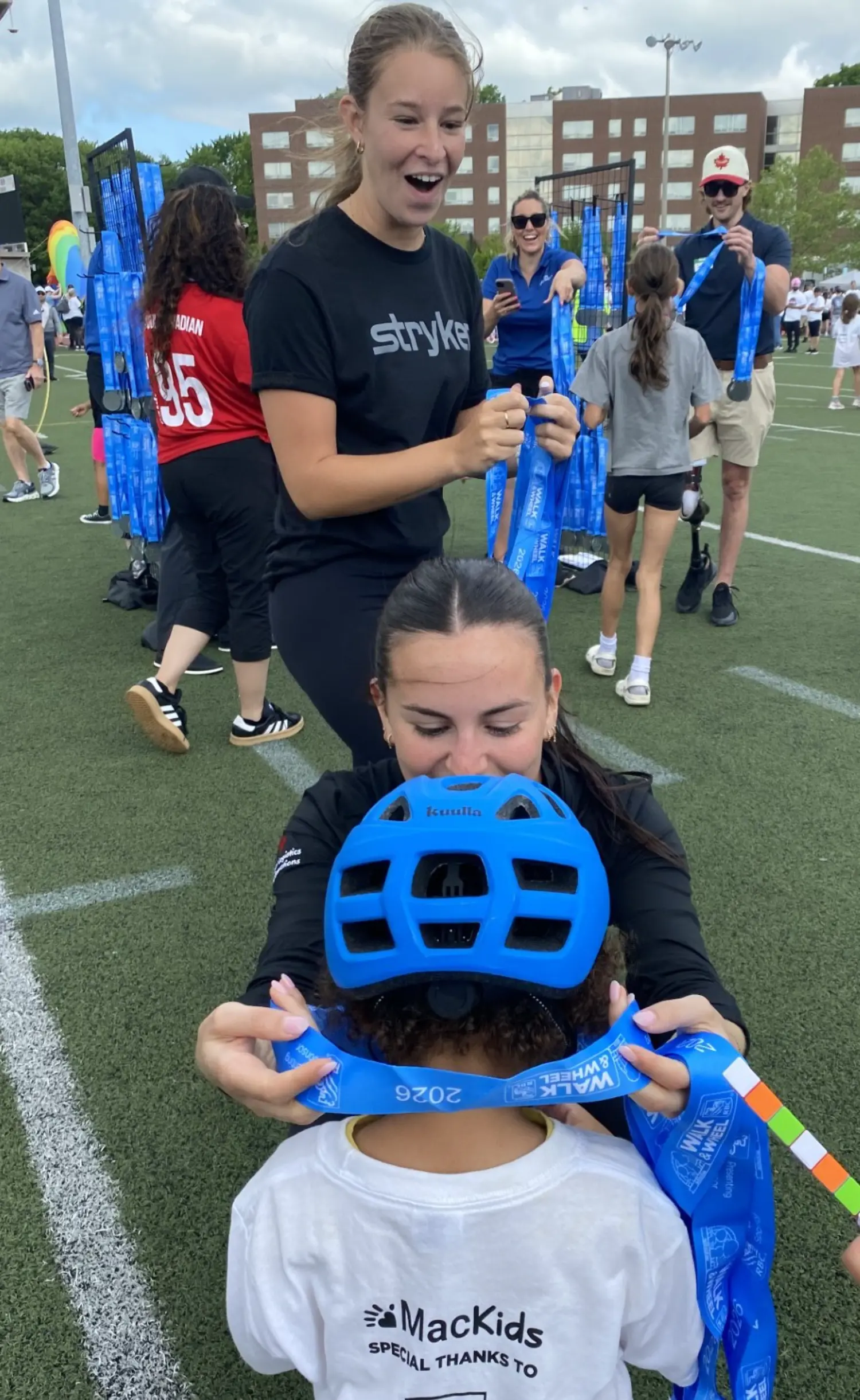 Stryker employees volunteering at a community event