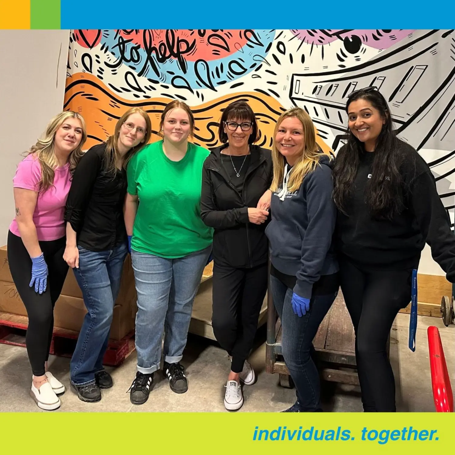 Our Wonderful HR Team participating in their Bi-annual Volunteer opportunity at local food banks!